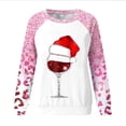 thumbnail image 4 of TIMIFIS Chandail en Molleton de Noël Oversize pour Femmes Mode Décontractée Mignonne Coupe de Vin Chapeau de Père Noël Imprimé Col Rond Chandail Cadeaux pour Femmes pour Noël, 4 of 4