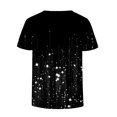 thumbnail image 5 of Blusa de camiseta informal con estampado de manga corta y cuello en V de verano para mujer a la moda Fridja  bn5835, 5 of 5