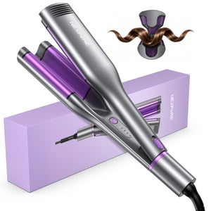 NEXPURE 1.25-Inch 3-Barrel Deep Wave Crimper, Purple