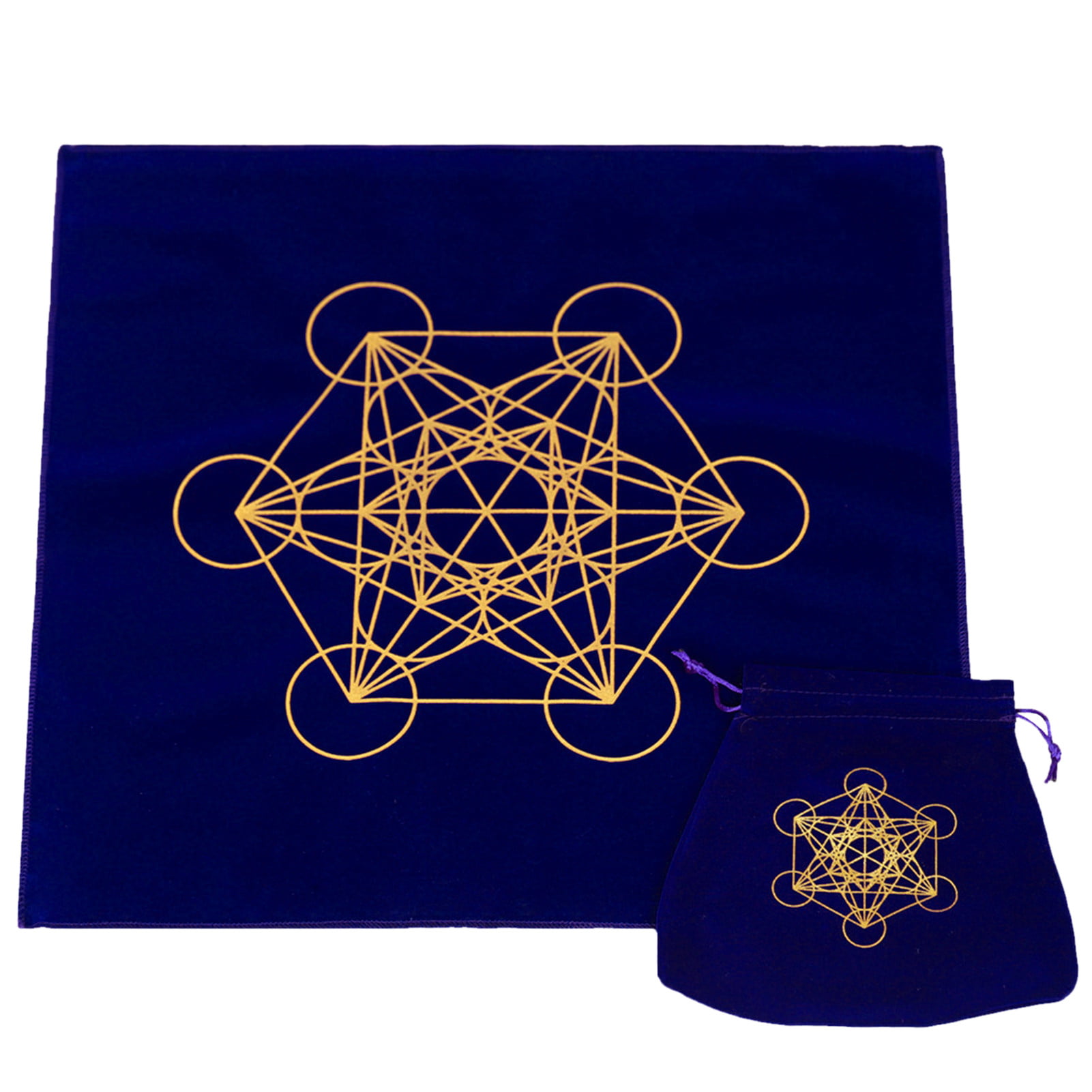 Blessume Cross Star Altar Tarot Table Cloth/Pouch Divination Cards Wicca Cloth 
