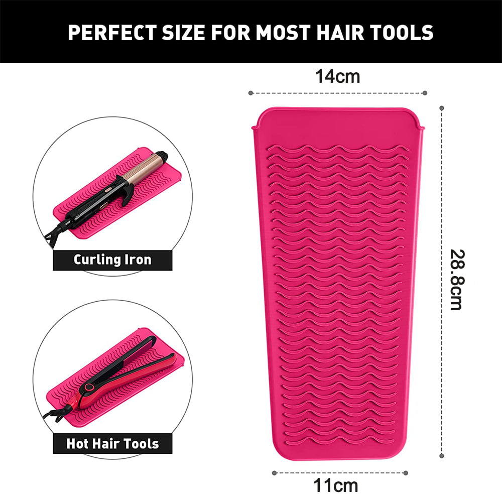 Heat Resistant Silicone Mat Pouch for Flat Iron, Curling Iron,Hair  Straightener,Hot Hair Tools