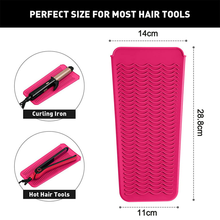 Silicone Heat Resistant Mat Hot Hair Straightener Curling Iron