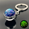 thumbnail image 2 of Jewelry On Clearance Twelve Keychain Pendant Time Luminous Glass Ball Pendant Metal Key Multicolor, 2 of 3