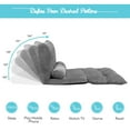 thumbnail image 6 of Gymax Floor Sofa Bed 6-Position Adjustable Sleeper Lounge Couch with 2 Pillows Grey, 6 of 10