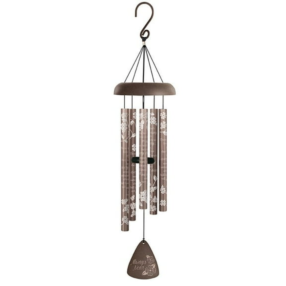 Carson Home Accents 231413 30 in. Silhouette Sonnet Always Near Matte Bronze Wind Chime