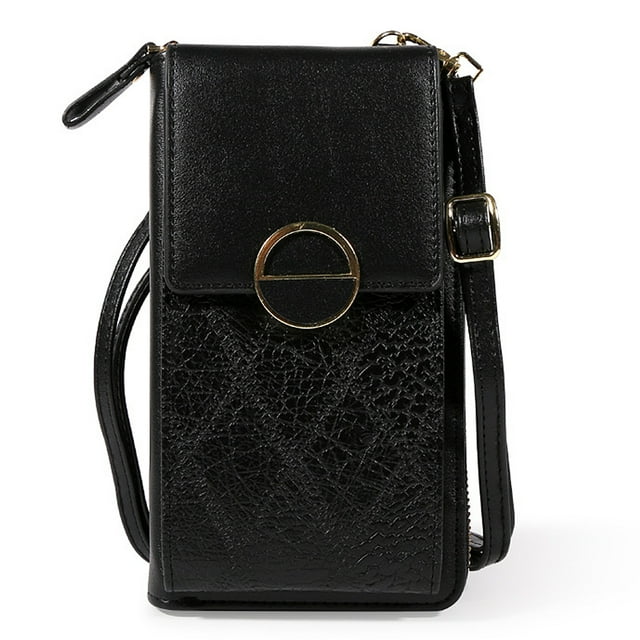 Pequeño bolso cruzado para teléfono celular para mujer con ranuras para tarjetas de crédito