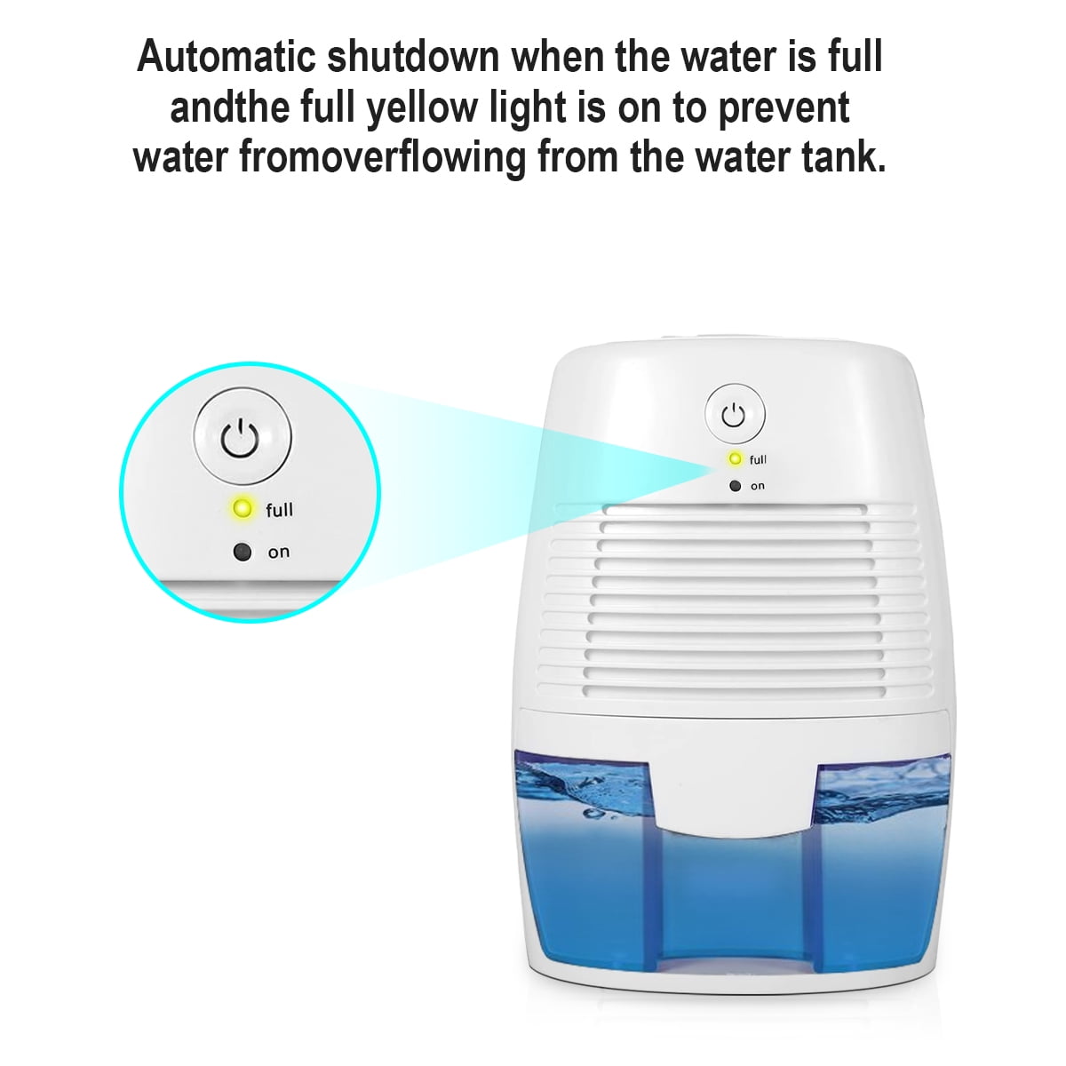 Hillnova Dehumidifiers for Home, Portable 9oz Small Dehumidifier for Bathroom Basement Room Closet RV, 1 Pack
