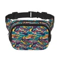 thumbnail image 1 of Disketp Colorful Carp Streamer Riñonera de Doble Capa, Bolsa de Cintura Ajustable para Viajes, Correr y Senderismo, Riñonera Ligera para Hombre y Mujer, 1 of 9