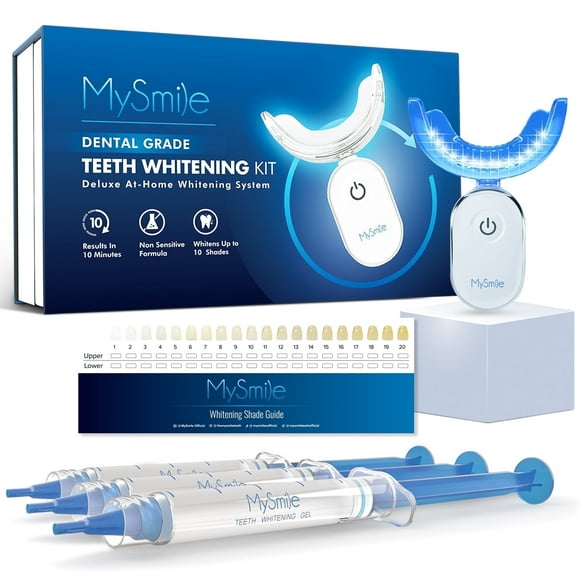 MySmile Pro Teeth Whitening Kit with 28-LED Light 10Min Non-Sensitive Gel Remove 10 Years of Stains