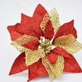 thumbnail image 6 of RENACLIPY 4Pcs Shiny Christmas Flower Cloth Ornaments for Repeated Use Decoration, 6 of 8