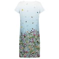 thumbnail image 5 of Vestidos de manga corta para mujer Vestido de tirantes con estampado de flores a la moda Vestido con cuello en V hasta la rodilla Pompotops ghjkhdj16690, 5 of 5