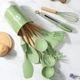 Xinhecheng 13 Piece Kitchen Utensils, Cooking Utensils Set, Green ...