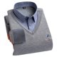 thumbnail image 5 of Suéter de lana de invierno para hombre, de dos piezas, grueso, sin costuras, con cuello de camisa, jersey de lana, cálido, de punto, 5 of 5