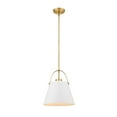 thumbnail image 2 of Z Lite 726P18-MB-HBR 18 in. Z-Studio 1 Light Matte Black & Heritage Brass Pendant Ceiling Light, 2 of 7