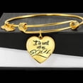 thumbnail image 3 of It Is Well With My Soul Stainless Steel or 18k Gold Heart Bangle Bracelet, 3 of 7