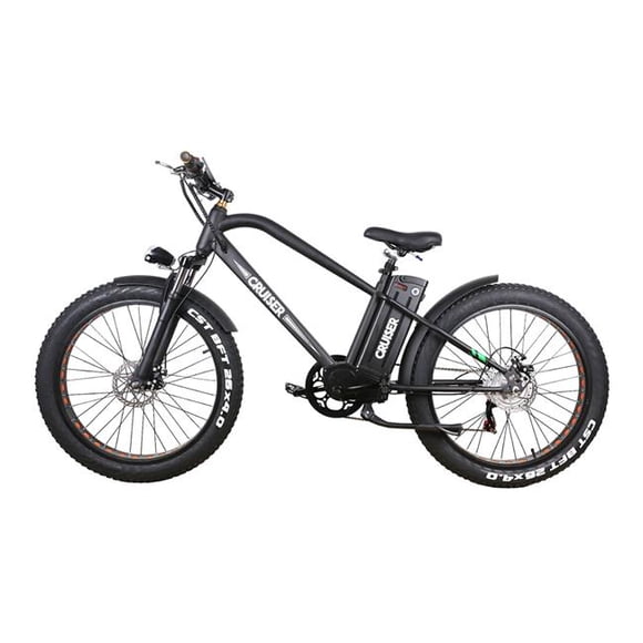 Nakto NAK- CRSB50012 Vélo Électrique de Montagne à Gros Pneus Super Cruiser 26 Po 500 W - 48 V 12 Ah, Noir