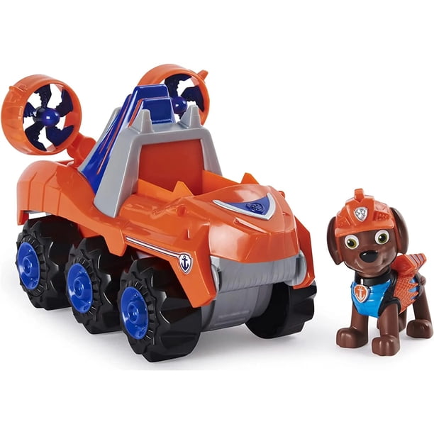 Caja Original Paw Patrol Dino Rescue Chase Marshall Rocky Rubble Zuma Skye Deluxe Rev Up vehículo con figura de dinosaurio misterioso juguete