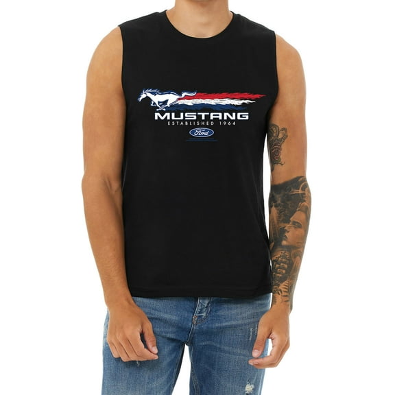 Ford Mustang T-shirt Mens Cut Off Shirts Muscle Shirts Graphic Tees