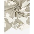 thumbnail image 4 of INSPIRE CHIC Women Floral Contrast Color Square Scarf, 35 Large Silk Feeling Satin Scarves Head Wrap Bandanas Khaki Beige 90x90cm/35.4x35.4 inches, 4 of 6