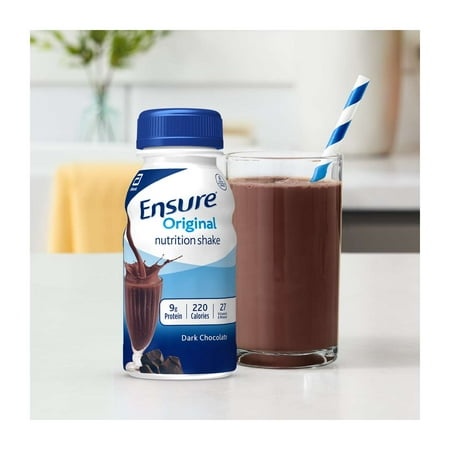 Ensure Original Meal Replacement Nutrition Shake, Dark Chocolate, 8 fl oz, 24 Count