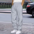 thumbnail image 2 of JTieacloth Casual Loose Drawstring Pants Men Solid Color Drawstring Straight Leg Casual Pants European And Loose Sports Trend Business Pants Gray, 2 of 4