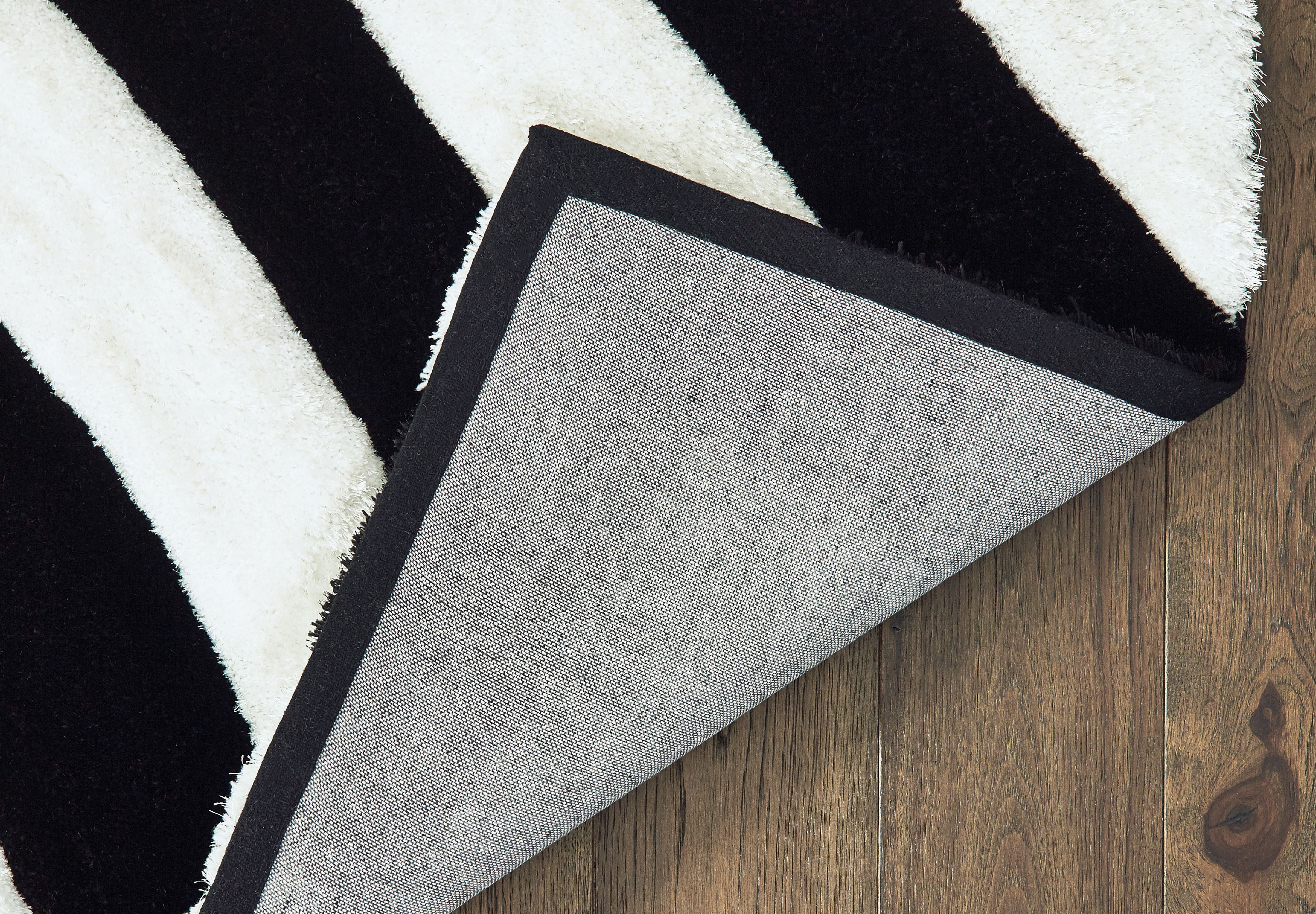 United Weavers of America Abstract Shag Contemporary Area Rugs, Black