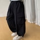 thumbnail image 4 of Odeerbi Niños Niñas Cargo Pantalones Deportes Pantalones Baggy Pantalones de Cordón de Color Sólido Con Bolsillos, 4 of 6