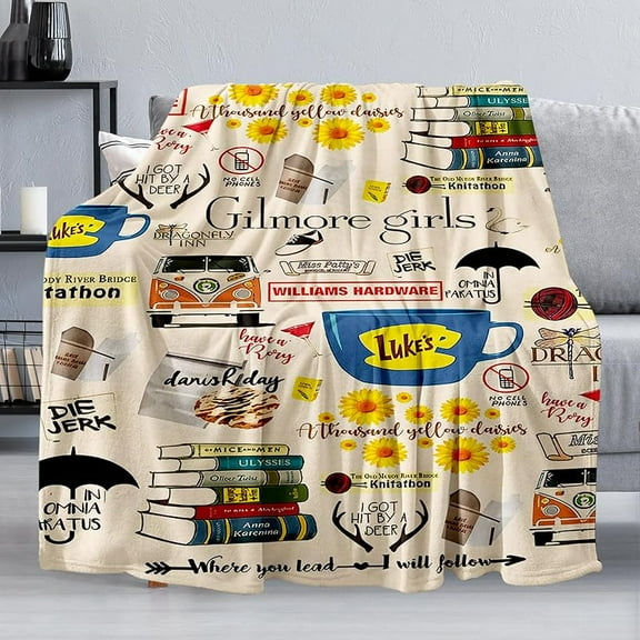 Soft Anti-Pilling Fleece Flannel Blanket, Cozy and Warm Throw Blanket for Sofa, Bed, Camping, Hypoallergenic & Wrinkle Resistant (50"x40")