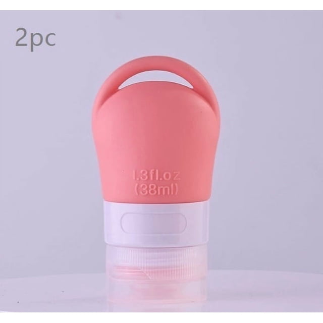 Juego de botellas dispensadoras de viaje, botella de almacenamiento portátil desinfectante, orificio for colgar, botella dispensadora de desinfectante de manos de silicona