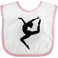 thumbnail image 3 of Inktastic Ballet Dancer Silhouette Ballerina Girls Baby Bib, 3 of 4