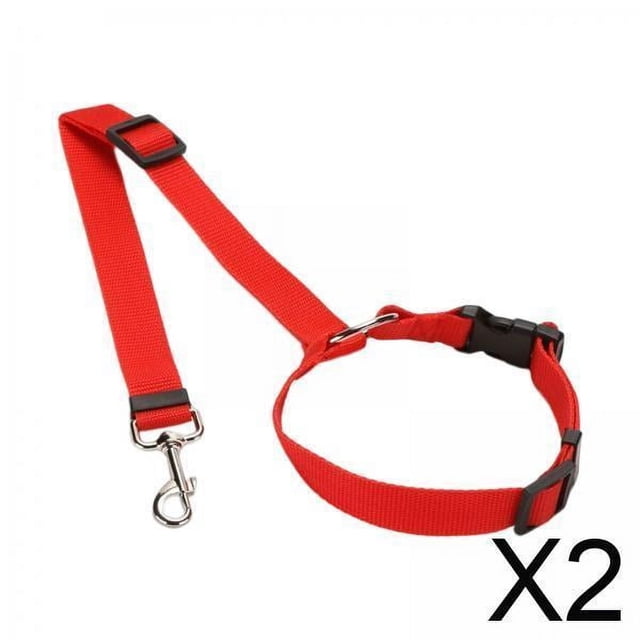 2 Cinturones De Seguridad Para Coche Para Perros, Prácticos Y Duraderos, Ligeros, Para Senderismo Y Caminatas, Color Rojo