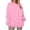 Pink, variant on Bibifish Womens Sweatshirts Black Solid Oversized Crewneck Sweatshirts Soft Drop Shoulder Casual Home Daily Outings Minimalist Trendy Tops