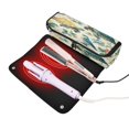 thumbnail image 3 of Hair Tool Organizer Bag with Heat Resistant Mat Removable Travel Storage Case for Hot Air Brushes Curling Irons Colorful Turtles and Birds Pattern, 3 of 8