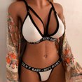 thumbnail image 5 of Gibobby Conjunto de dos piezas de lencería de encaje Lencería sexy para mujer Conjunto de lencería de encaje floral Conjunto de sujetador y panty(Blanco, G), 5 of 5