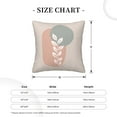 thumbnail image 4 of Square Throw Pillow Covers with Core, Wallpaper Leaf Boho Print Pillows for Sofa Beds, 20 x 20 inches Pink, 4 of 9