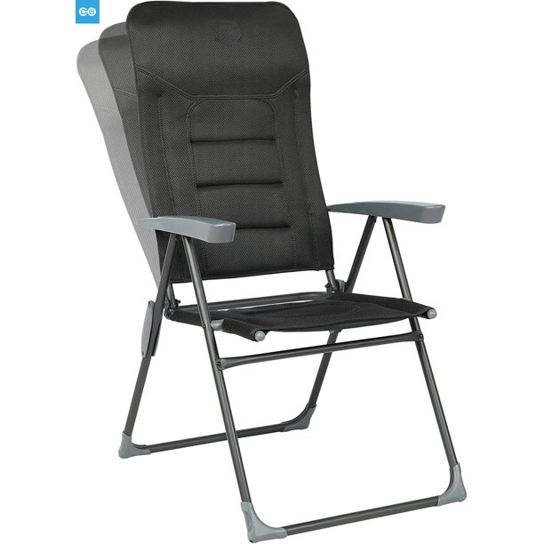 High Back Folding Camping Chair with 7Level Adjustable Backrest Foldable Reclining Patio Chair
