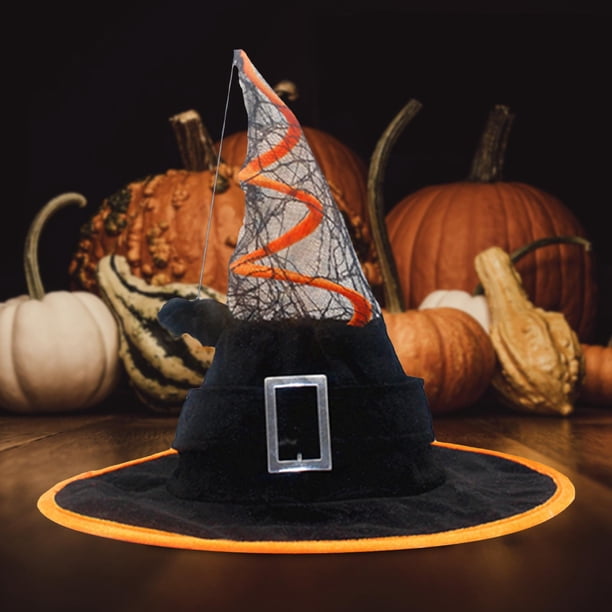 Sombrero De Bruja Halloween Para Adultos – Gorro De Mago De Mezcla De Algodón, Talla Única 55-58 Cm, Ideal Para Disfraces Y Fiestas De Cosplay