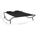 thumbnail image 4 of vidaXL Outdoor Lounge Bed Fabric Black, 4 of 5