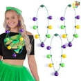 thumbnail image 3 of Joyfy 3 Pcs Mardi Gras LED Necklaces, 18 inch Purple, Green, Gold Light up Bulb Necklace with 6 Lighting Modes for Party Favor, Carnival Party Supplies, Costume Accessories, 3 of 10
