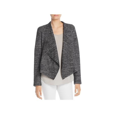 Bagatelle Womens Drapey Open Front Tweed Jacket