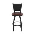 thumbnail image 5 of 870 Hadleigh 30" Swivel Bar Stool with Black Wrinkle Finish and Dark Cherry Oak Seat and Black Vinyl Back, 5 of 5