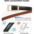 thumbnail image 2 of AWAYTR Women Skinny Belt Reversible Leather Belt - No Hole Belt Thin Waist Belt with Gold Buckle, 2 of 6