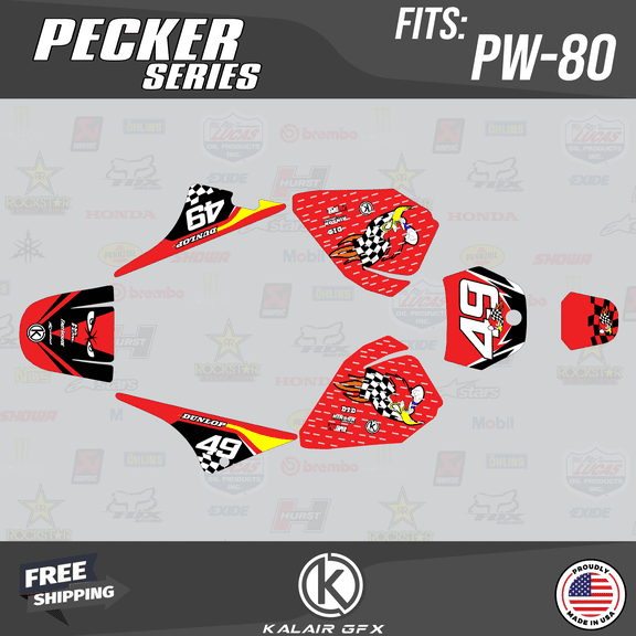 Kalair GFX Graphics Kit for Yamaha PW80 (1990-2008) Pecker Series