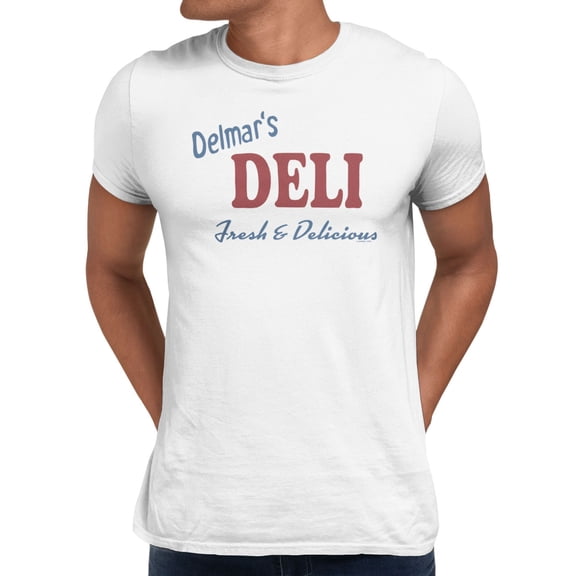 Marvel Spider-Man Brand New Day Men's Delmar's Deli Logo T-Shirt (Bright White, S-XXXL)