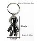 thumbnail image 2 of Llaveros de robot negro para hombre, creativos, astronautas, llavero de coche, anillo para oficina, mochila, bolso, dije, 2 of 5