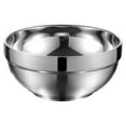 thumbnail image 1 of MYG Double Layer Insulation Stainless Steel Bowls Salad Bowl Deep Dish Tableware, 1 of 7
