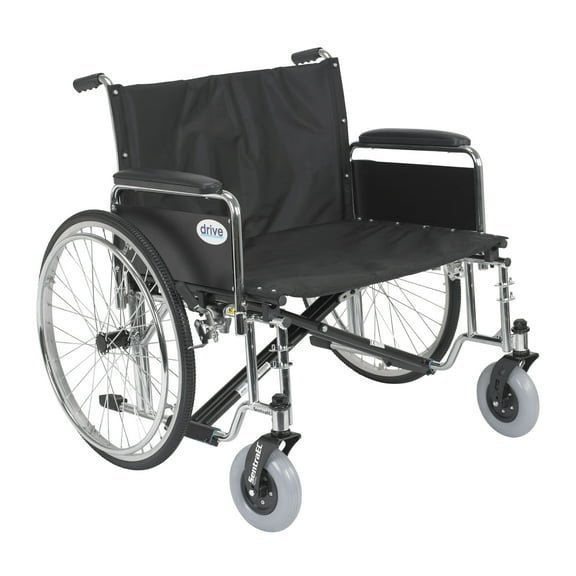 Drive Medical Sentra EC Heavy Duty Extra Wide Wheelchair, Detachable Full Arms, 30" Seat
