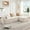 White + Teddy + 3 Seat, variant on SOULART 105.9" Cloud Couch, White Teddy Fabric L-Shaped Sectional Sofa for Living Room, No Assembly Fluffy Comfy Chaise Lounge with Contrast Color Design