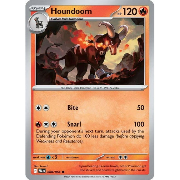 Pokemon Shrouded Fable Common Houndoom #8