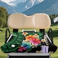 thumbnail image 3 of XYZCANDO Tropical Floral Golf Cart Seat Cover | 4 Storage Pockets | Non-Slip Washable Universal Fit for 2-Seat Golf Carts, 3 of 8